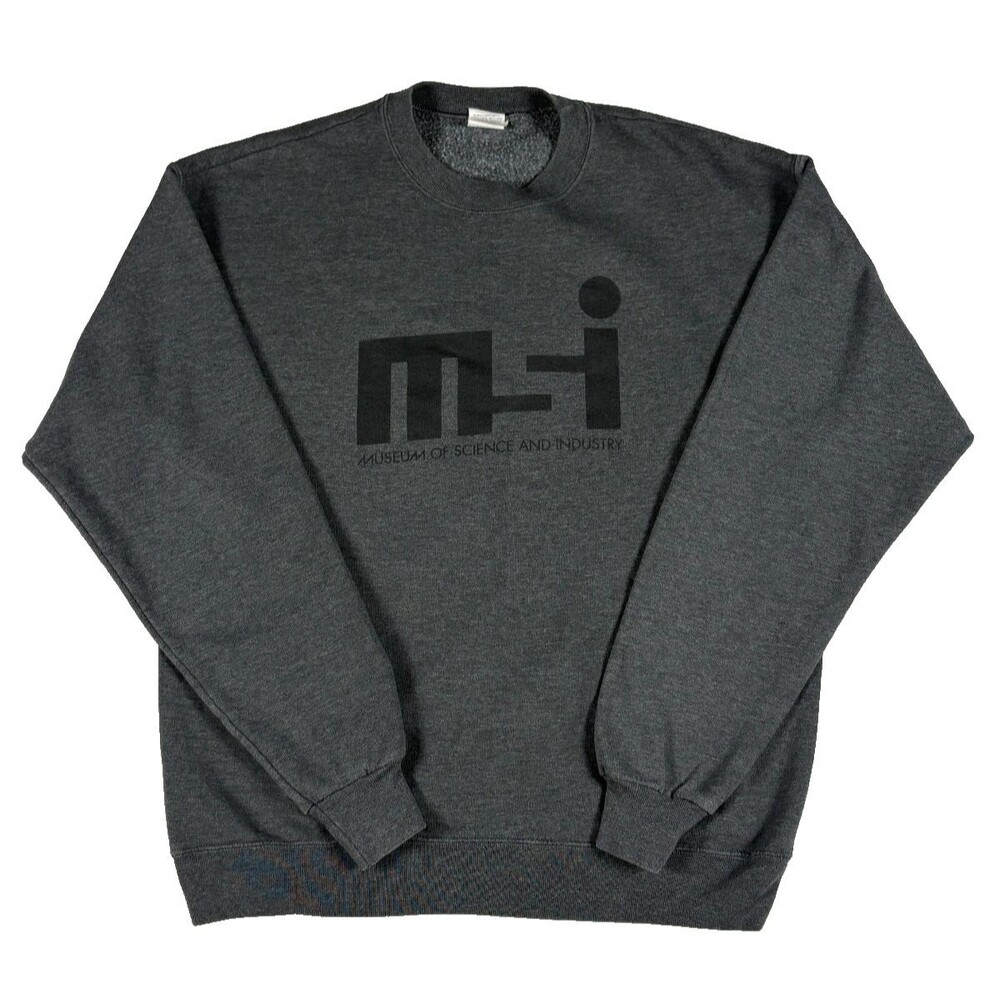 MSI Museum of Science and Industry Chicago Sweatshirt Mens M Gray Crewneck